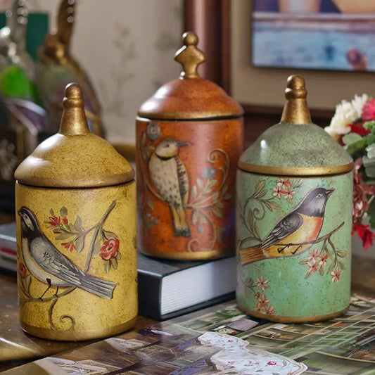 Potes de cerâmica vintage para cozinha, armazenamento, chá retrô, potes de doces, latas de açúcar, organizador, tanques de tinta para cozinhar