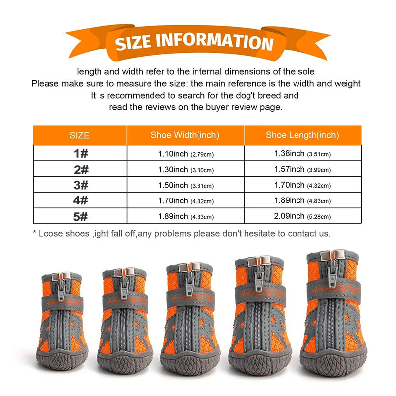 Anti Slip Dog Shoes Waterproof for Small Dogs Chihuahua Shoe Protector Dog Boots Puppy Hiking Shoes Breathable Mesh Pet Booties