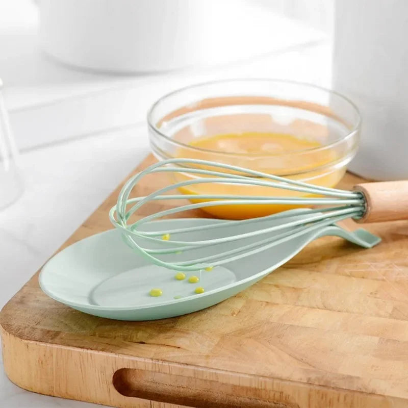 Racks Holders Spoon Holder Stretchy Anti-slid Base Silicone Practical Heat-resistant Spoon Mat Kitchen Storage Organization
