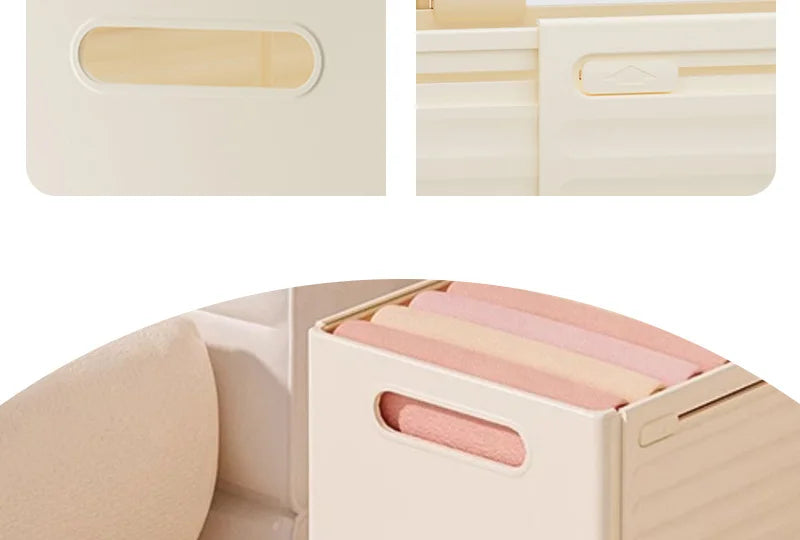 Expandable Box Clothes Beverage Drinks Snack Basket Pantry Kitchen Organizers Adjustable Fold Tray Closet Wardrobe Storage Case