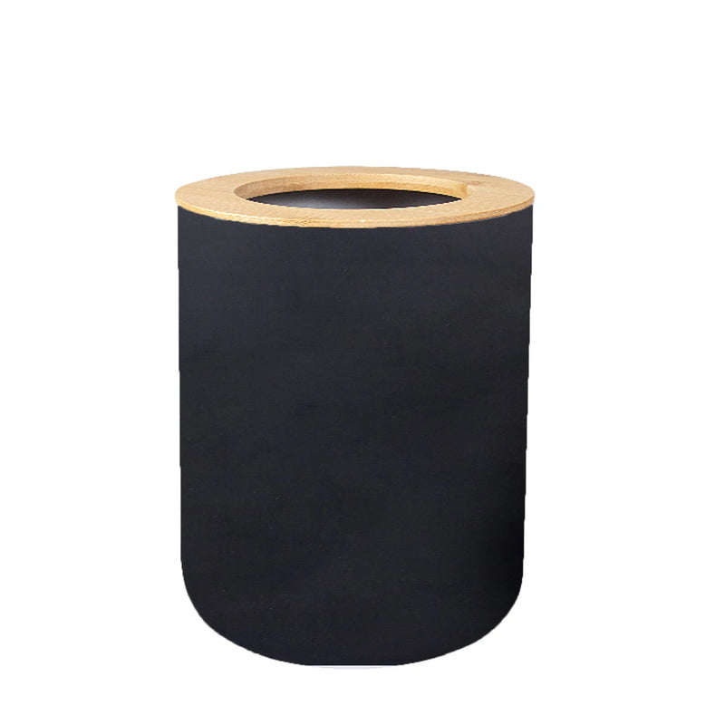 Black Bathroom Accessories Sets Toothbrush Holder Soap Dispenser Toilet Brush Trash Can Toothpaste Dispenser Bathroom Essential