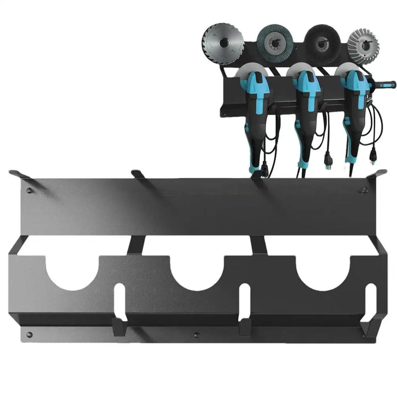 Angle Grinder Wall Storage Mount Metal Wall-Mounted Hanging Shelf Fixed Polishers Holder Stable Storage for Workshop Home Garage
