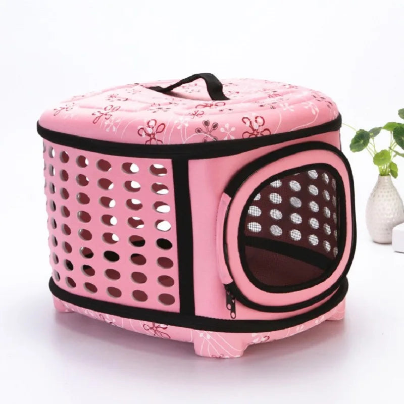 Foldable Dog Carrier Bag Travel Pet Breathable Shoulder Handbag Portable Folding Pet Cage Carrying Bags for Cat Dog Pig Hamster