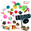 DualPet Kitten Toys Variety Cat Toy Combination Set Cat Toy Funny Cat Stick Sisal Mouse Bell Ball Cat Supplies 20 Piece Set