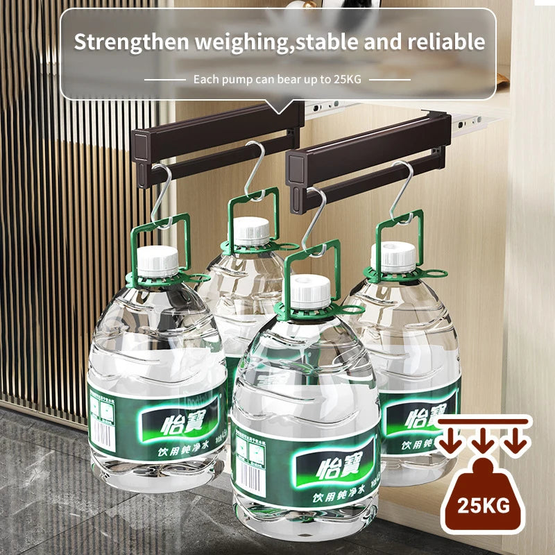 Expandable Sliding Pants Rack Collapsible Drying Holder Aluminum alloy Wardrobe Clothes Rack Wall-mounted Retractable organizer
