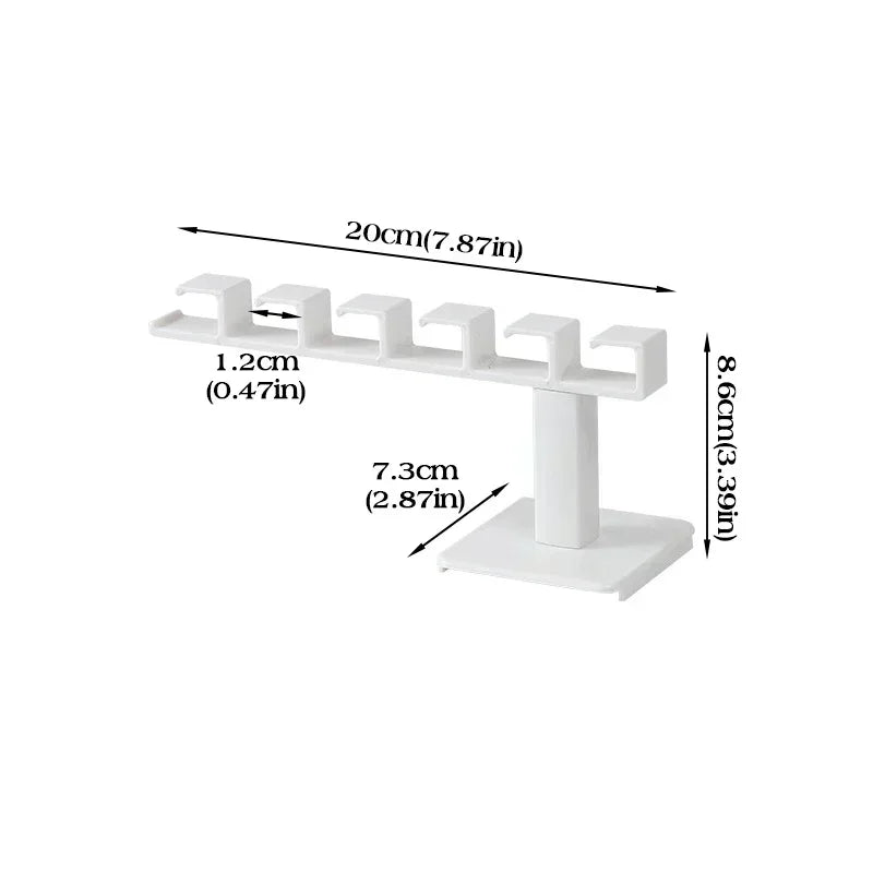 HOT 6 Hooks Hat Holder Shaped Baseball Cap Storage Rack Wall Mount Belt Multifunctional Storage Without Punching Economic Hook