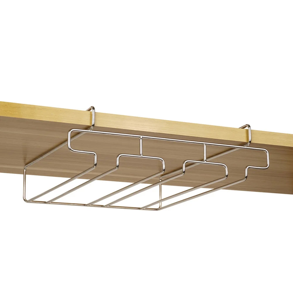 Kitchen Decorative Cabinet Goblet Bar Storage Shelf Hanging Rack Stemware Holder Wine Glass Rack Cup Hanger