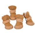 4Pcs/set Warm Pet Dog Shoes for Small Medium Dogs Cute Dog Boots Outdoor Non-Slip Puppy Sneakers Anti-Slip Dog Foot Protector