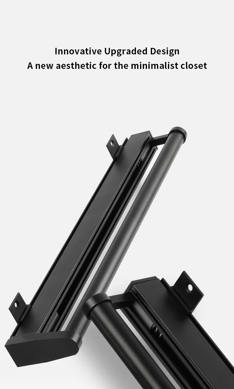 Closet shallow closet retractable hangers Cabinet hanging rod vertical pull-out top mounted trouser rack free of holes