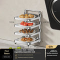 Kitchen Folding Side Dish Rack Cooking Plate Tray Organizer Counter Expandable Microwave Shelf Foldable Food Storage Shelves