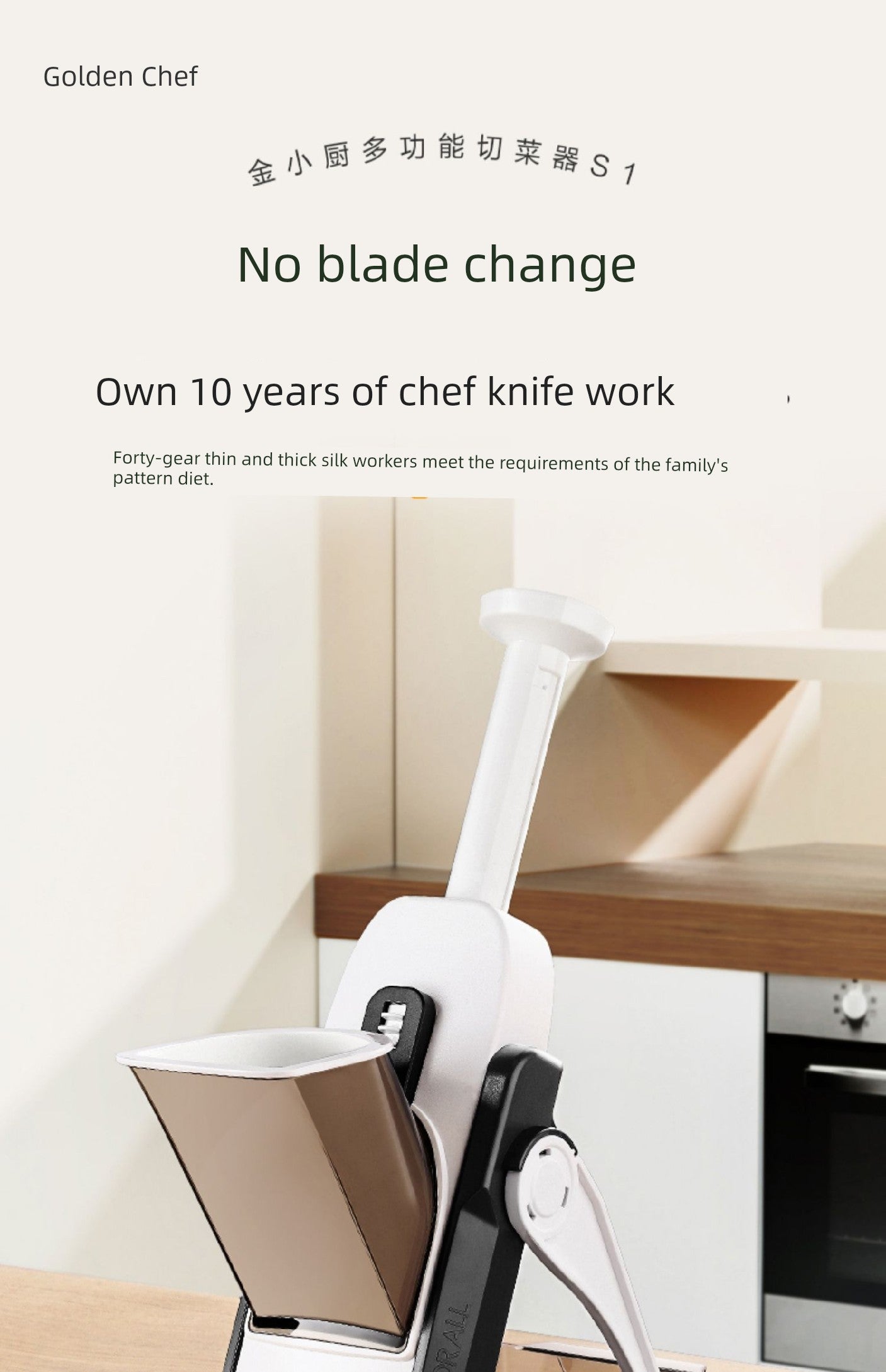 Ralador, Fatiador, Raspador e Picador Multifuncional Gold Kitchen Fatiador em cubos para uso doméstico, cortador universal de vegetais para cozinha