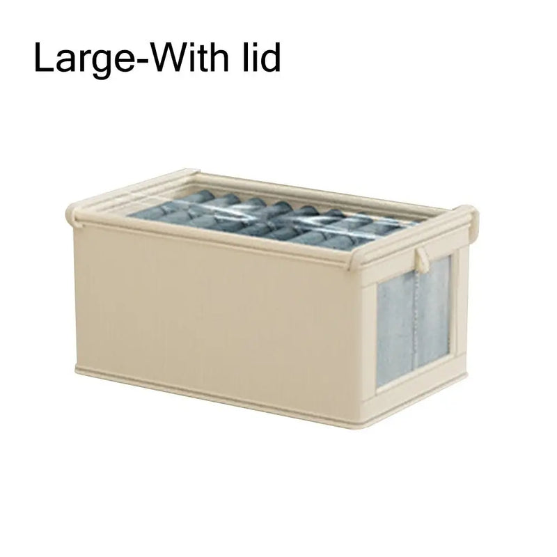 New Thicken Clothes Organizer Dustproof Visual Drawers Organizer Foldable with Lid Home Supplies