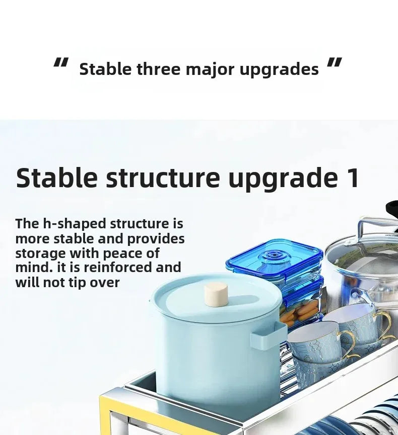 304 Stainless Steel Kitchen Shelf Above The Sink Dish Drainer Multifunctional Dish Drying Rack Drainage Ventile Cutlery Organize