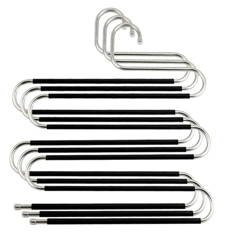 5 Tier Novelty Adjustable Trouser Pants Tie Shawl Rack Belt Scarf Neckties Hanger Holder Multifunctional Closet Organizer