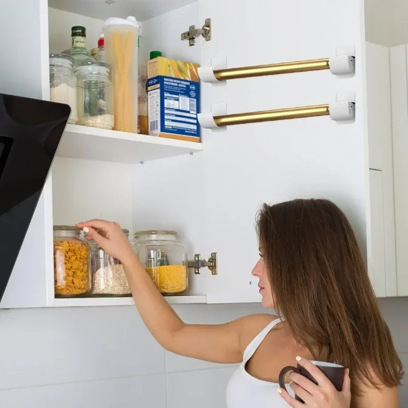 Suporte Organizador para Rolos de Papel ou Plástico MultiUso Sacos de Lixo, Papel Toalha, Plástico Filme, Papel Alumínio