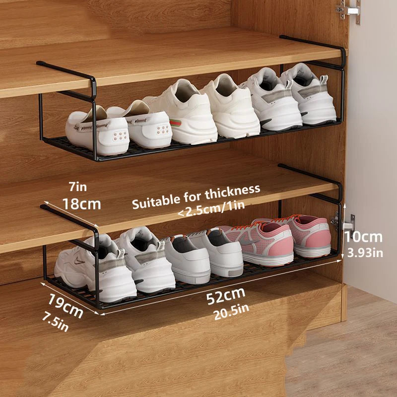 1/2pcs Creative Layered Shoe Rack Home Dorm Office Shoe Cabinet Partition Artifact Space Saving Shoe Storage Shelf