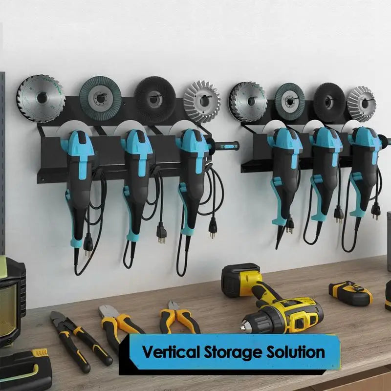 Angle Grinder Wall Storage Mount Metal Wall-Mounted Hanging Shelf Fixed Polishers Holder Stable Storage for Workshop Home Garage