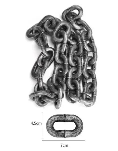 Dog Traction Chain Simulation Iron Chain Plastic Thick Chain Traction Rope Net Red Fun Pet Supplies Dogs Accessories