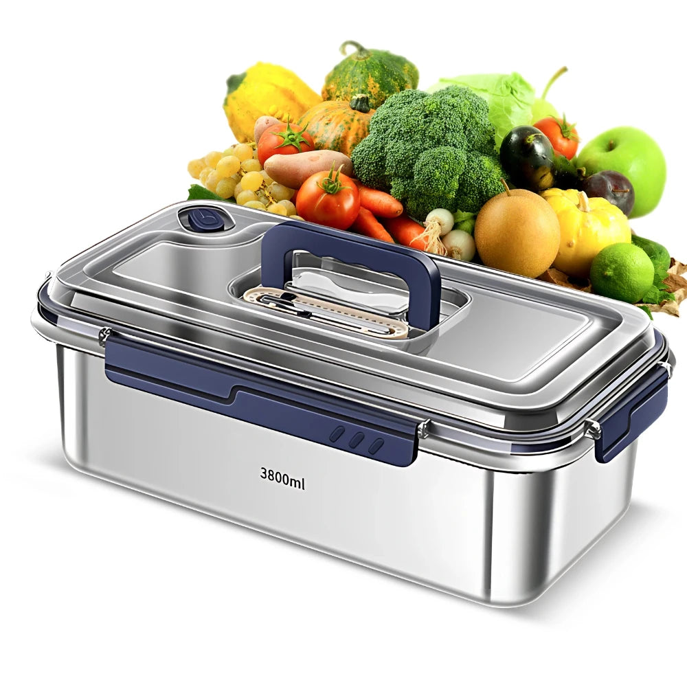 Food Storage Containers with Lids Airtight Food Grade 316 Stainless Steel Large Capacity Leakproof Kitchen Storage Container