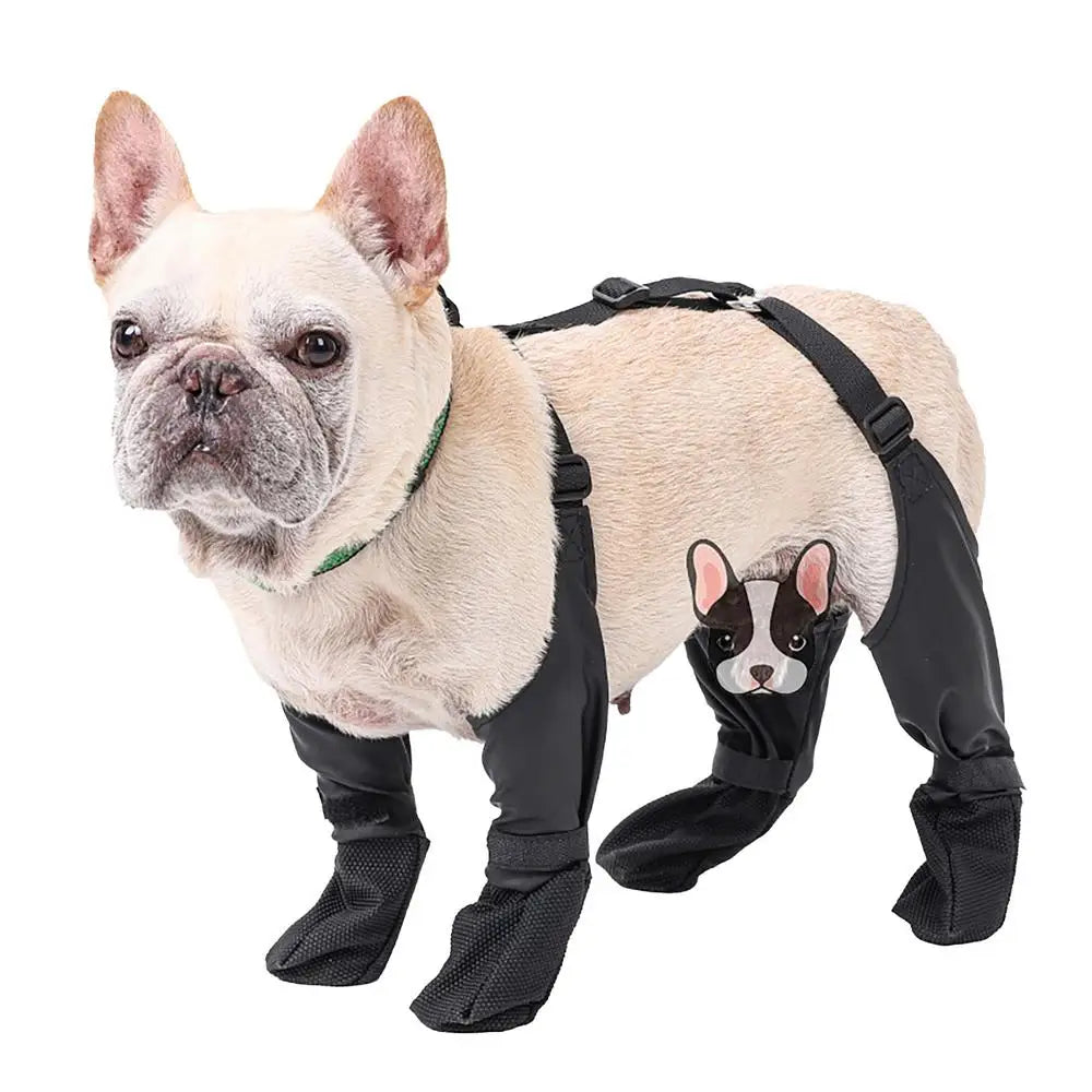 Dog Shoes Waterproof Adjustable Dog Boots Pet Breathable Shoes For Outdoor Walking Soft French Bulldog Shoes Pets Paws Protector