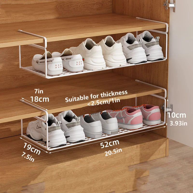 1/2pcs Creative Layered Shoe Rack Home Dorm Office Shoe Cabinet Partition Artifact Space Saving Shoe Storage Shelf
