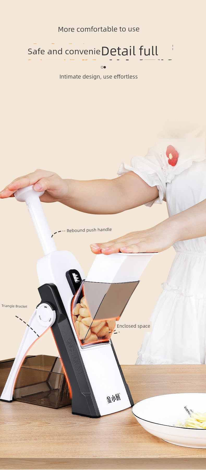 Gold Kitchen Chopping Artifact Multi-Functional Shredded Potatoes Grater Dicing Slicer and Grater For Home Kitchen Vegetable Cutter