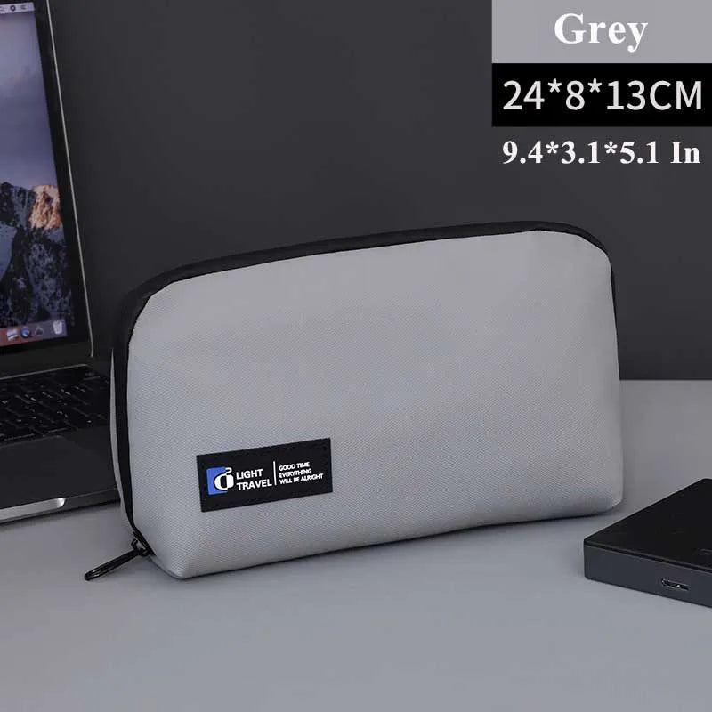New Portable Wire USB Organizer Bag Travel Earphone Powerbank Data Lines Storage Pouch Large Capacity Mouse Cable Bag
