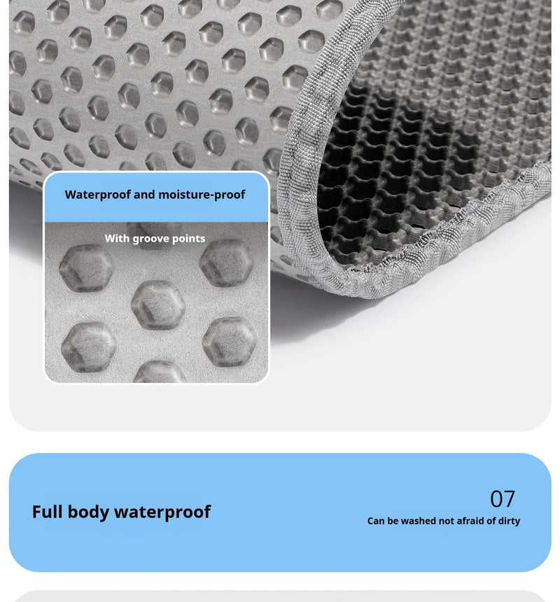 60CMX90CM Cat Litter Mat Waterproof Double Layer EVA Pet Litter Box Toilet Cat Mat Nonslip Sand Cat Washable Pet Clean Pad
