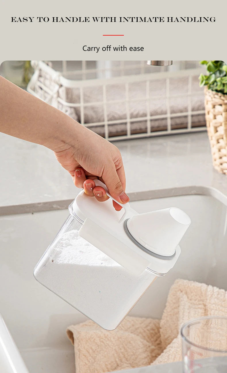Pote Organizador para Armazenamento Material de Limpeza, Sabão e Detergente em pó, Grãos, Cereais, Hermético