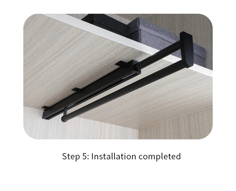 Closet shallow closet retractable hangers Cabinet hanging rod vertical pull-out top mounted trouser rack free of holes