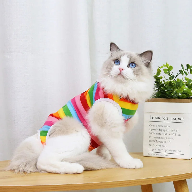 Cat Clothing Female Cat Sterilization Suit Weaning Suit Postoperative Dressing Anti Licking Elastic Pet cat Clothing