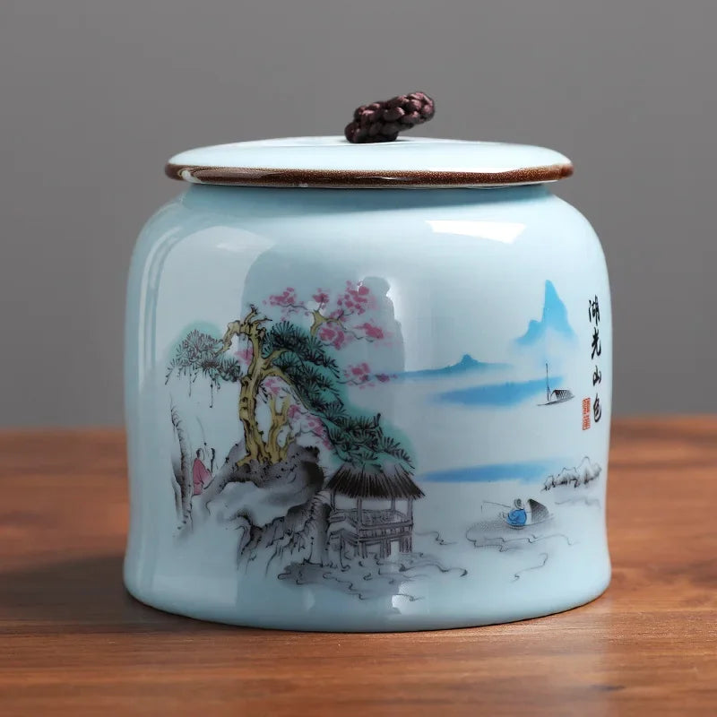 Potes de cerâmica vintage para cozinha, armazenamento, chá retrô, potes de doces, latas de açúcar, organizador, tanques de tinta para cozinhar