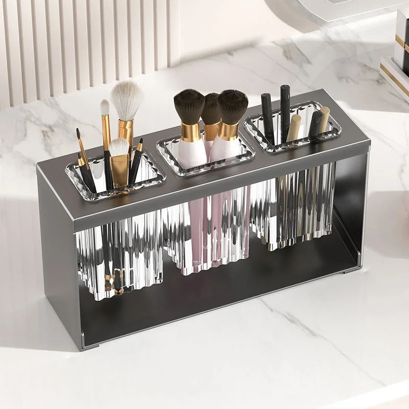 Kitchen Cutlery Organizer Knife Stand Carbon Steel Drain Storage Holder Multifunction Cutlery Storage Rack Bathroom Tray holder
