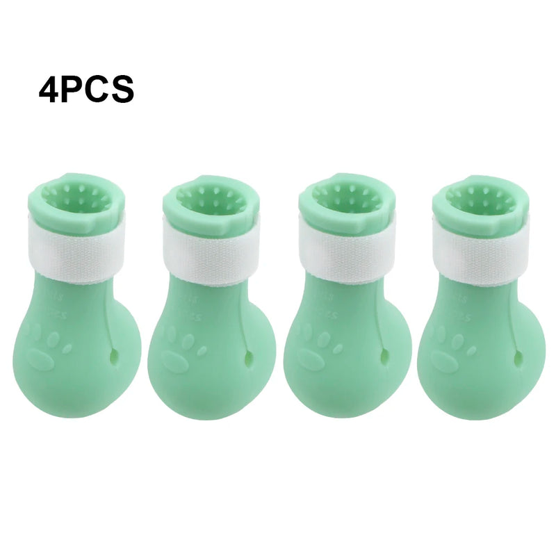 Washing Anti-Scratch Cut Nails Bath Anti-Scratch Bite Washing Shoes Pet Paw Protector Boots Cat Feet Set Bath Supplies