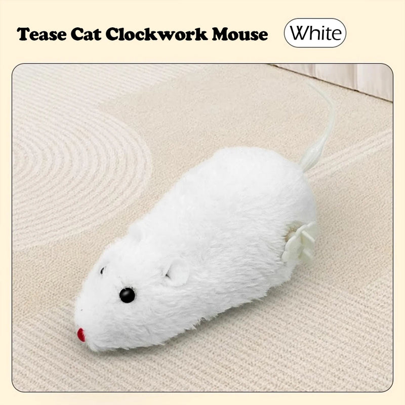 Cat Toys Clockwork Simulation Mouse No Batteries Durable Indoor Cat Hi-Lo Relieve Boredom Interactive Plush Toys Pet Toys