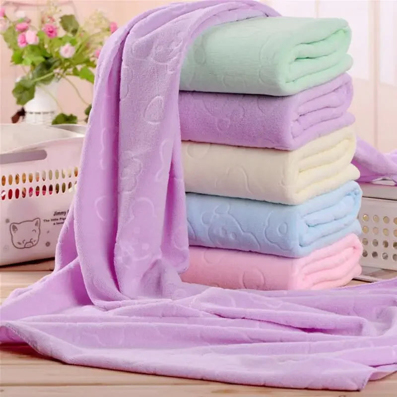 140X70CM Pet Bath Towel Oversized Microfiber Towel Strong Absorbing Water Dog Towels Golden Retriever Teddy General Pet Supplies