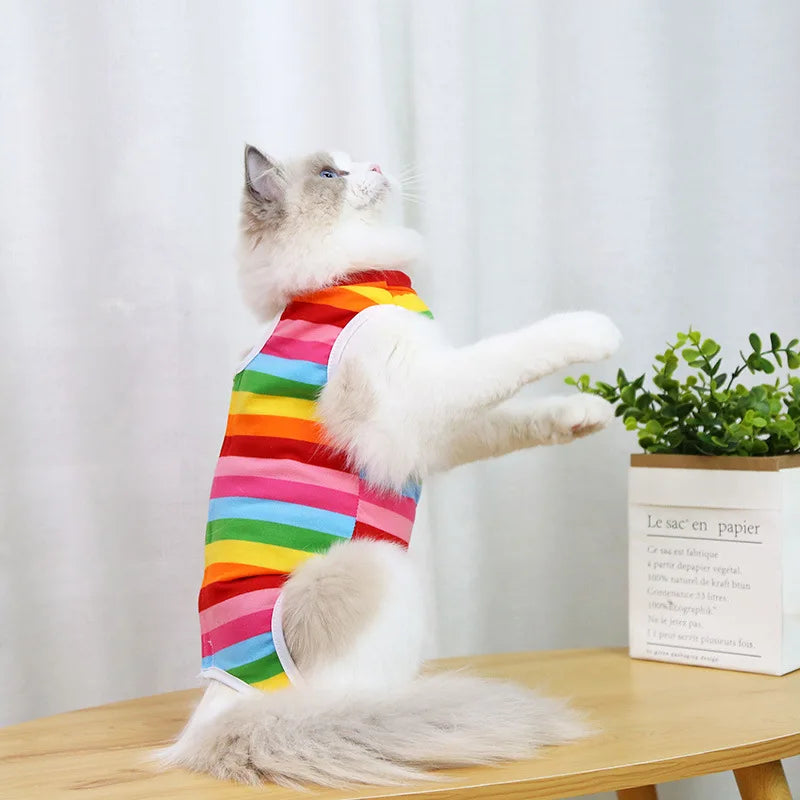 Cat Clothing Female Cat Sterilization Suit Weaning Suit Postoperative Dressing Anti Licking Elastic Pet cat Clothing