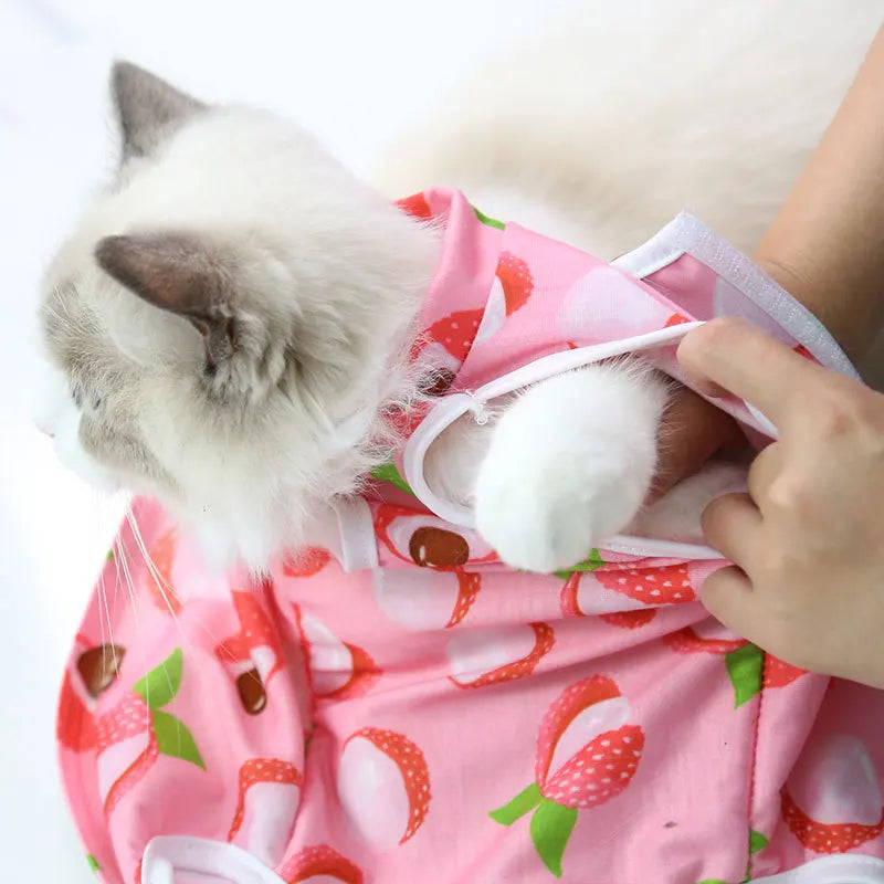 Cat Clothing Female Cat Sterilization Suit Weaning Suit Postoperative Dressing Anti Licking Elastic Pet cat Clothing