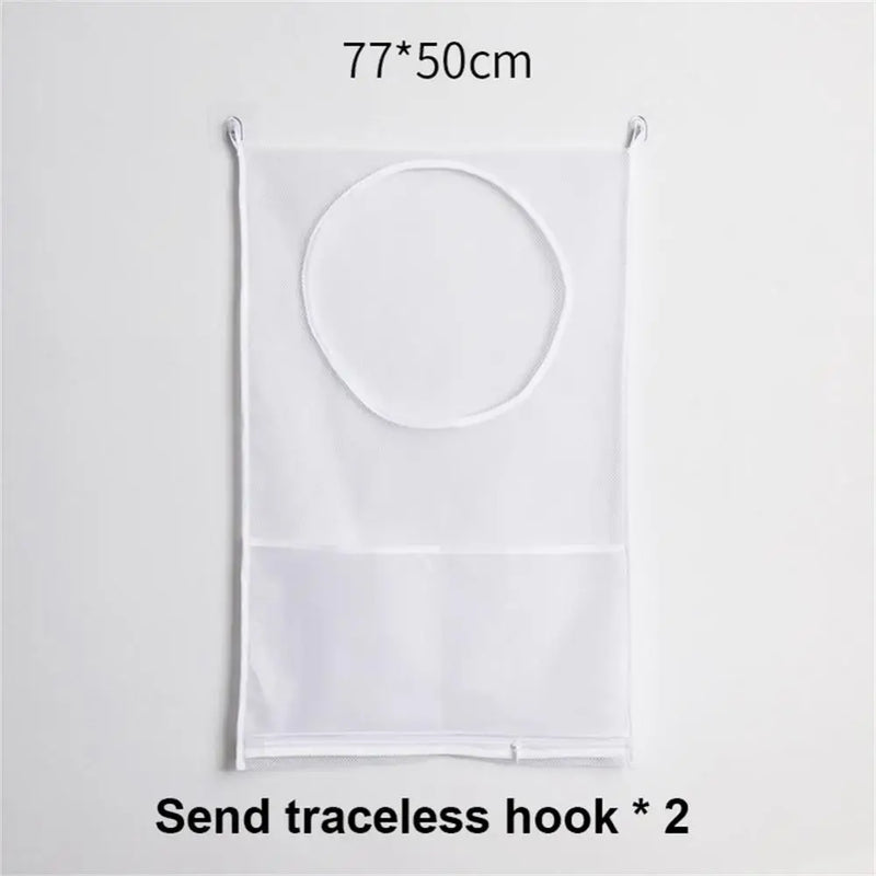 Large Hanging Laundry Basket Storage Bag Foldable Organizer For Dirty Clothes OxfordCloth Multi-pocket Clothing Toy Storage Home