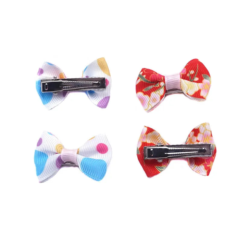 Laços Lacinhos de Cabelo para Pets 13 tipos de laços de cabelo para cães e gatos, acessórios para cuidados com animais de estimação, 5 pares (10 peças) por kit, laço de fita com clipe tipo jacaré