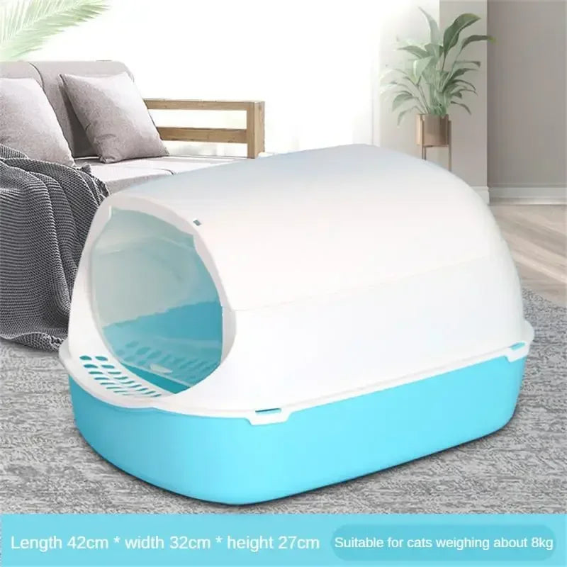 Closed Sandbox Cats Sanitary Tray Splash Proof Clean Basin Anti Flip Over Odor Proof Pet Accessories Pet Litter Box Plastic