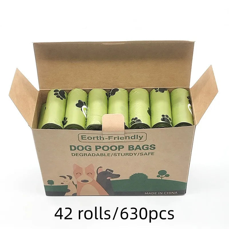 Novo Saco de Lixo Biodegradável Sustentável para Cocô de Pets, Sacos para Cocô de Cachorro, Saco de Cocô com Aroma de Biobase a Granel, Dispositivo Dispensador para Armazenar os Sacos de Cocô