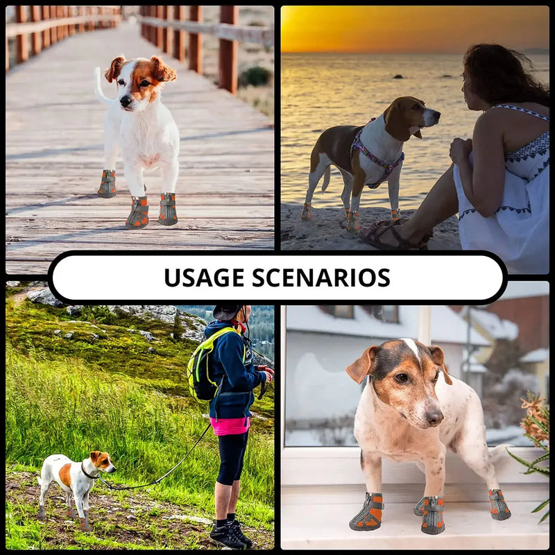 Anti Slip Dog Shoes Waterproof for Small Dogs Chihuahua Shoe Protector Dog Boots Puppy Hiking Shoes Breathable Mesh Pet Booties