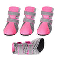 Breathable Pet Dog Shoes Waterproof Outdoor Walking Net Soft Summer Pet Shoes Night Safe Reflective Boots For Small Medium Dogs