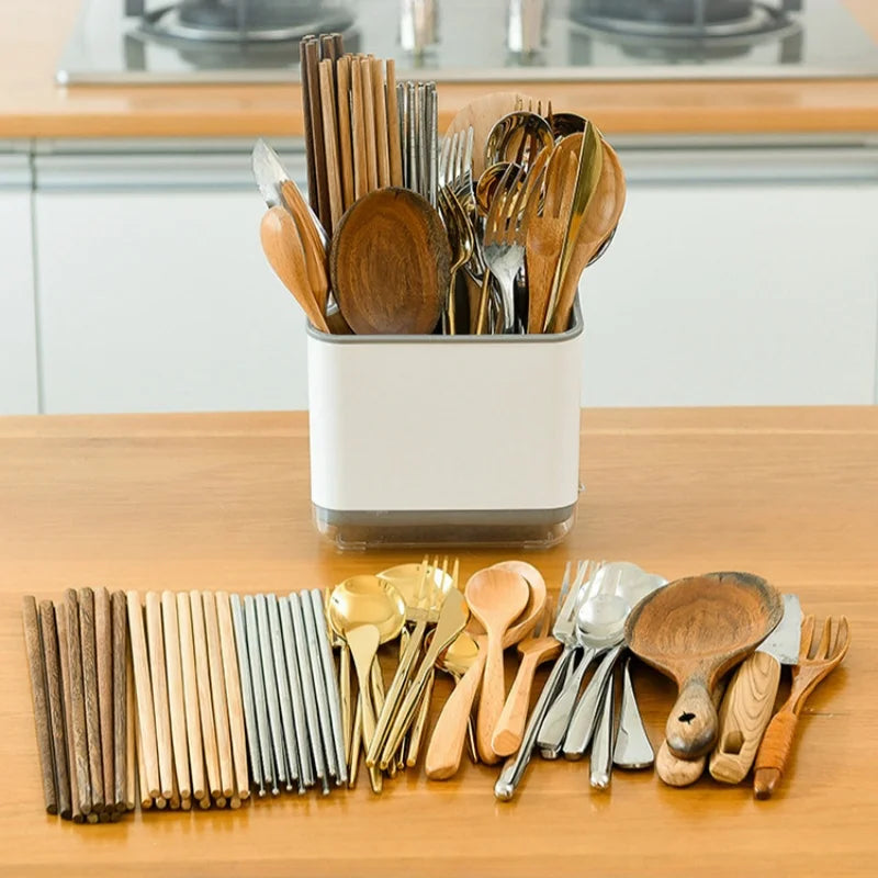 Tableware draining cage multifunctional cutlery storage basket kitchen tableware draining rack kitchen utensils draining rack
