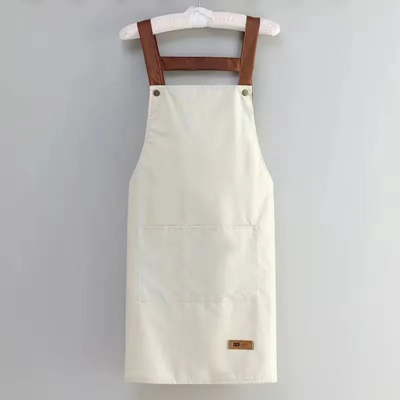 Avental Profissional de Bolso Grande Frontal, À prova d'água, Antiincrustante para Cozinha, Fácil de Lavar e Higienizar, Ideal p Restaurante, afeteria, comida, pastelaria ocidental, roupas de trabalho