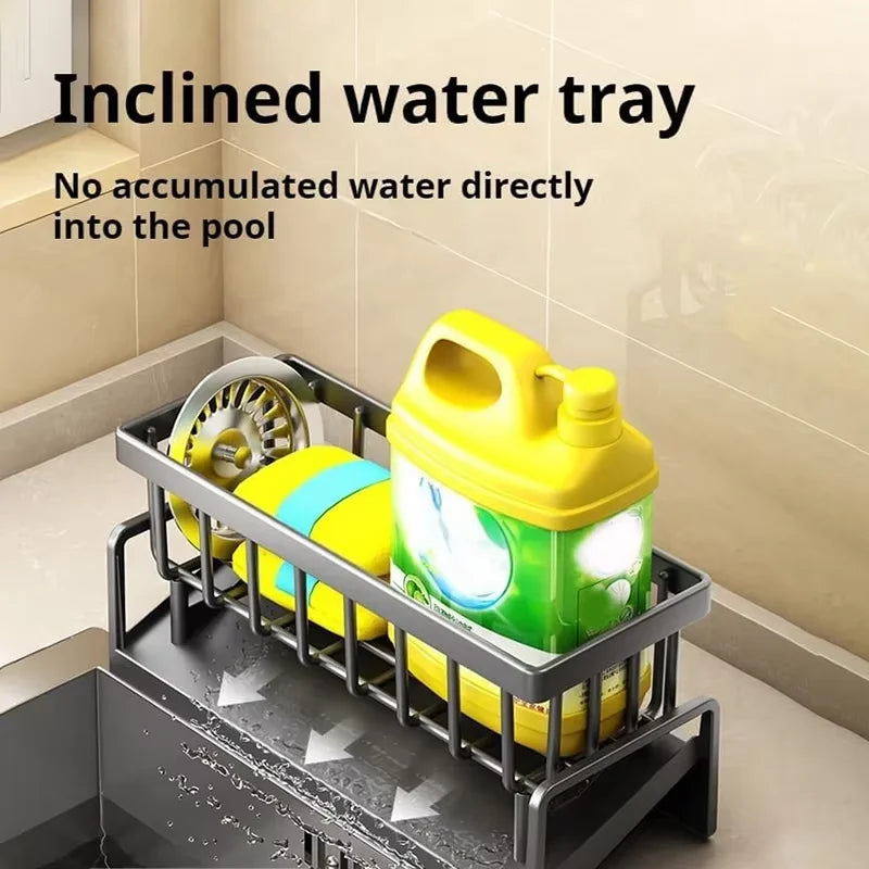ABS plastic drain rack kitchen sink storage rack rag dish storage narrow edge sponge storage rack convenient household storage