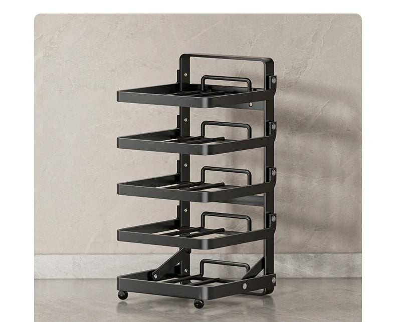 Kitchen Folding Side Dish Rack Cooking Plate Tray Organizer Counter Expandable Microwave Shelf Foldable Food Storage Shelves