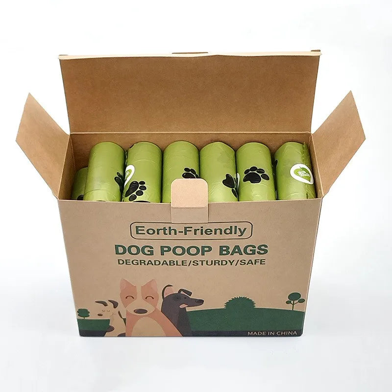 Novo Saco de Lixo Biodegradável Sustentável para Cocô de Pets, Sacos para Cocô de Cachorro, Saco de Cocô com Aroma de Biobase a Granel, Dispositivo Dispensador para Armazenar os Sacos de Cocô