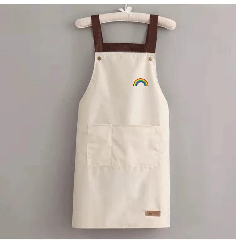 Avental Profissional de Bolso Grande Frontal, À prova d'água, Antiincrustante para Cozinha, Fácil de Lavar e Higienizar, Ideal p Restaurante, afeteria, comida, pastelaria ocidental, roupas de trabalho